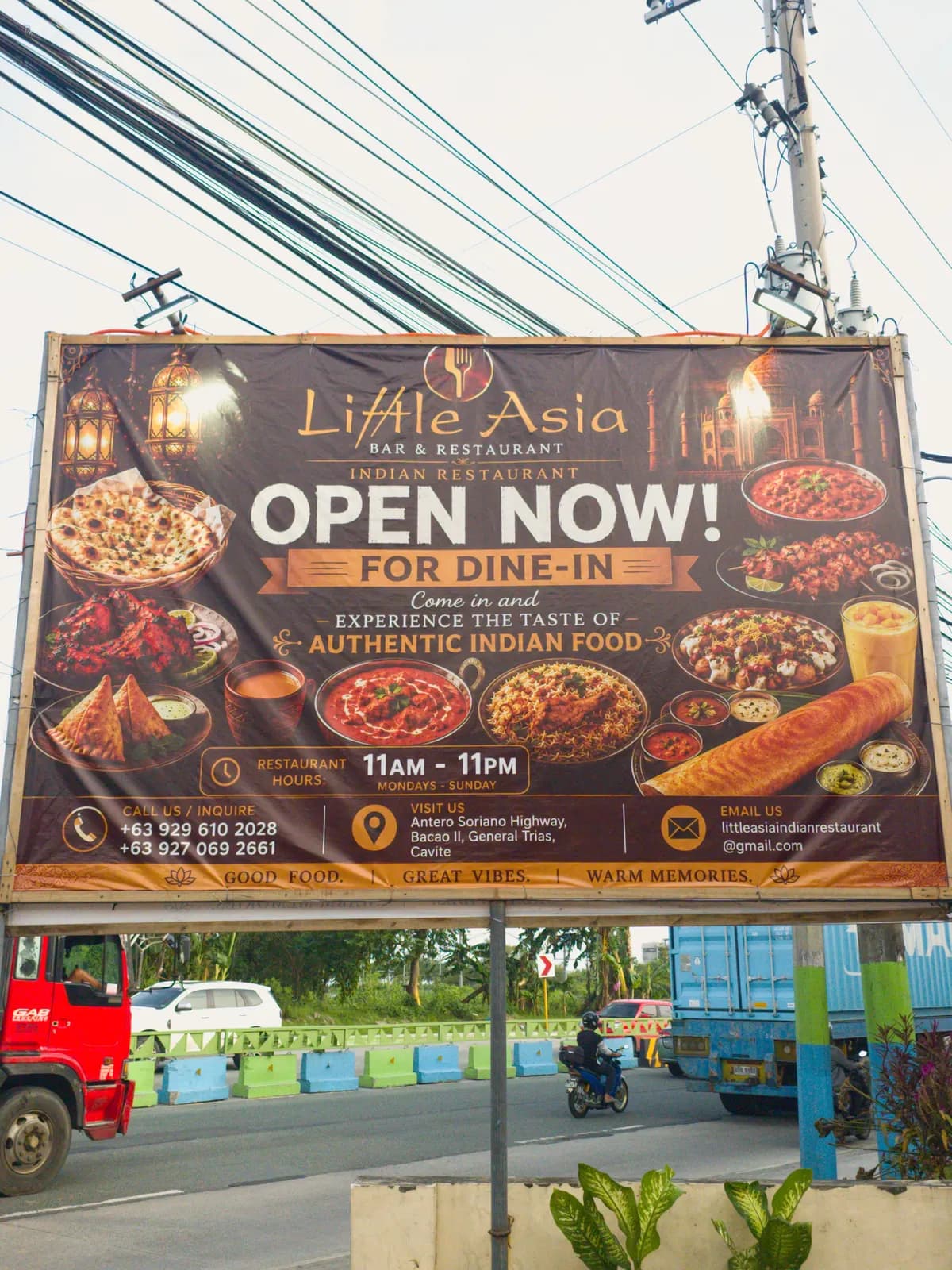 Little Asia's outdoor banner in General Trias, Cavite